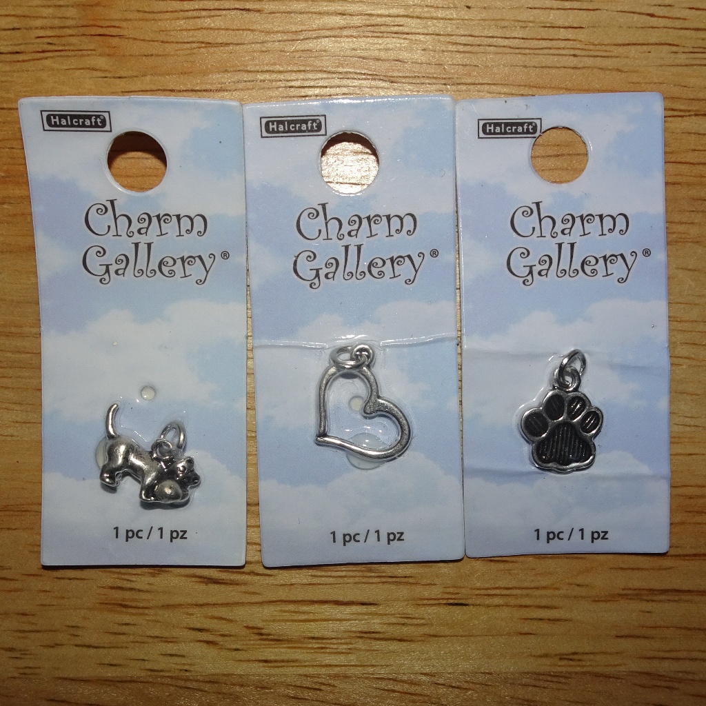 Charm Gallery Heart~ Paw Print~Cat 3 Charms
